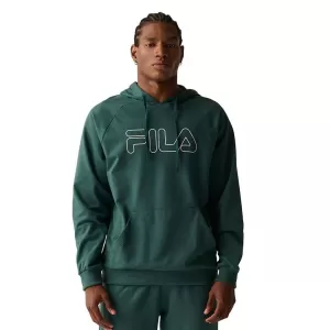 Fila Canguros Masculino Moda Hoody_Letter_Outline_Light Green_Forest por Fila