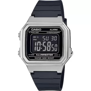 Reloj Casio W-217HM-7BVDF Femenino - Plata/Negro